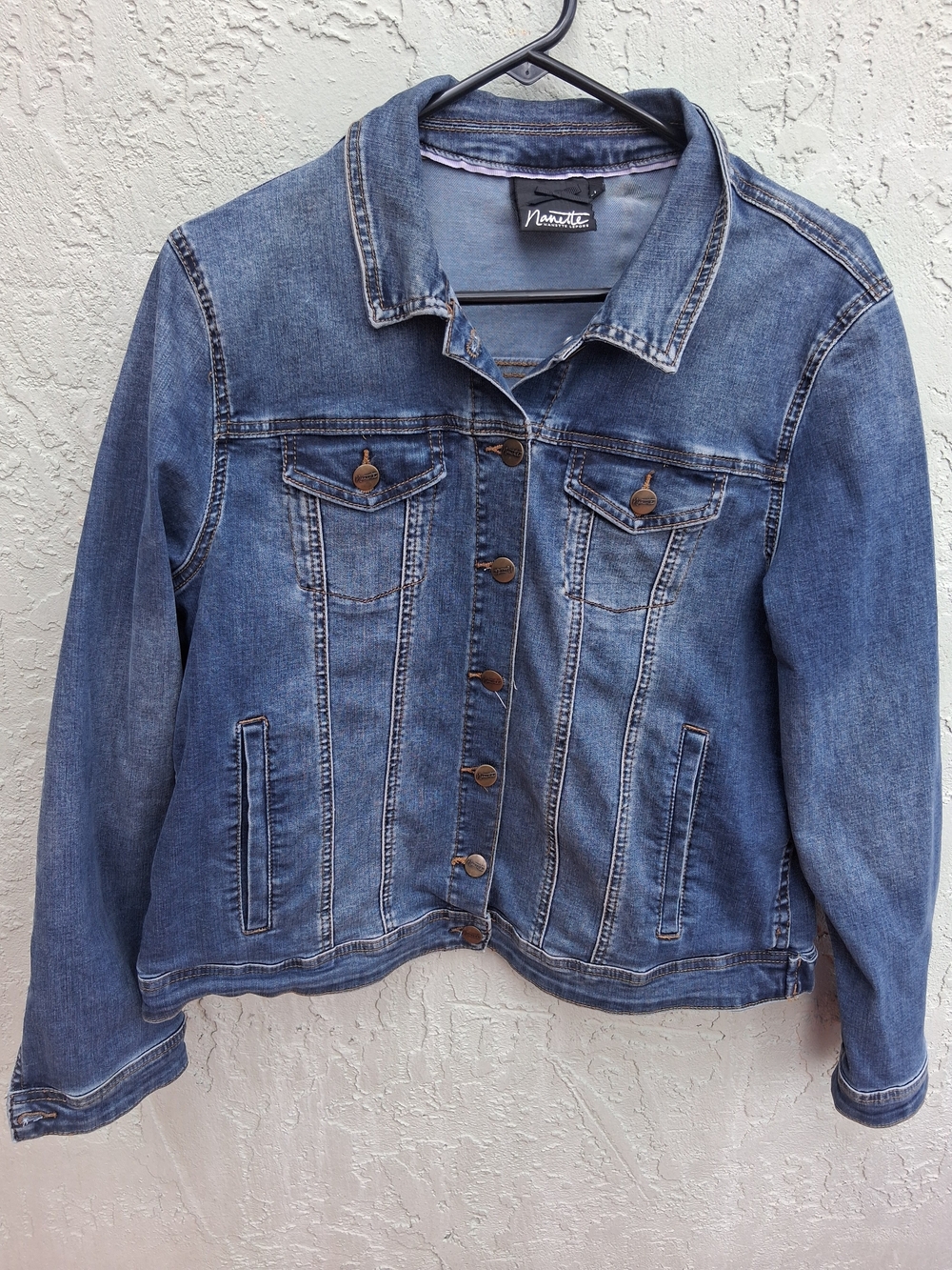 Nanette Lepore Women's Denim Jean Jacket Size Large Button Front